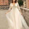Classic Wedding Dresses For Women Plus Size Three Quarter Sleeves Bride Gowns Lace Applique A-Line Sweep Train Vestido De Novia 4 S41ee1d9ad78b43af9e74c12ebda4ac4fg Cropped
