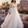 Customized V-Neck Wedding Dresses Plus Size Long Sleeves Lace Tulle Bridal Gowns Appliques Sweep Train A-Line Vestidos De Novia 6 S5f627c057b42483f95da51c0dd99106c1 Cropped
