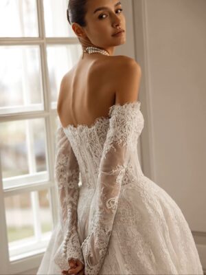 Alternative view of SoDigne A-line Lace Wedding Dresses Sweetheart Long Sleeves Bride Dress Long Wedding Gown vestidos de novia 2026 Customized