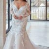 Mermaid Wedding Dresses Plus Size V Neck Long Sleeves Bride Gowns Lace Appliques Sweep Train Tulle Vestido De Noiva PSL98003 6 Sfdd79cbcc9904e8495863dad2a4d44d2f Cropped