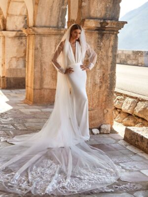 Alternative view of SoDigne Mermaid Satin Simple Wedding Dress Halter Sleeveless Bride Dresses Long Elegant 2025 Bridal Gown Vestido De Noiva