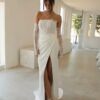 SoDigne Mermaid Boho Wedding Dresses Strapless Satin/Lace Bridal Dress Split Long Beach Wedding Gown Robe De Mairee Customized 4 S0cc57c3ba04b49f8a3872afb8815b8fbO Cropped