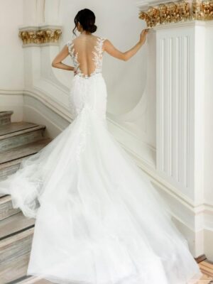 Alternative view of SoDigne Mermaid Boho Tulle Wedding Dresses Sweetheart Sleeveless Appliques Bridal Dress 2025 Long Wedding Gown Robe De Mairee