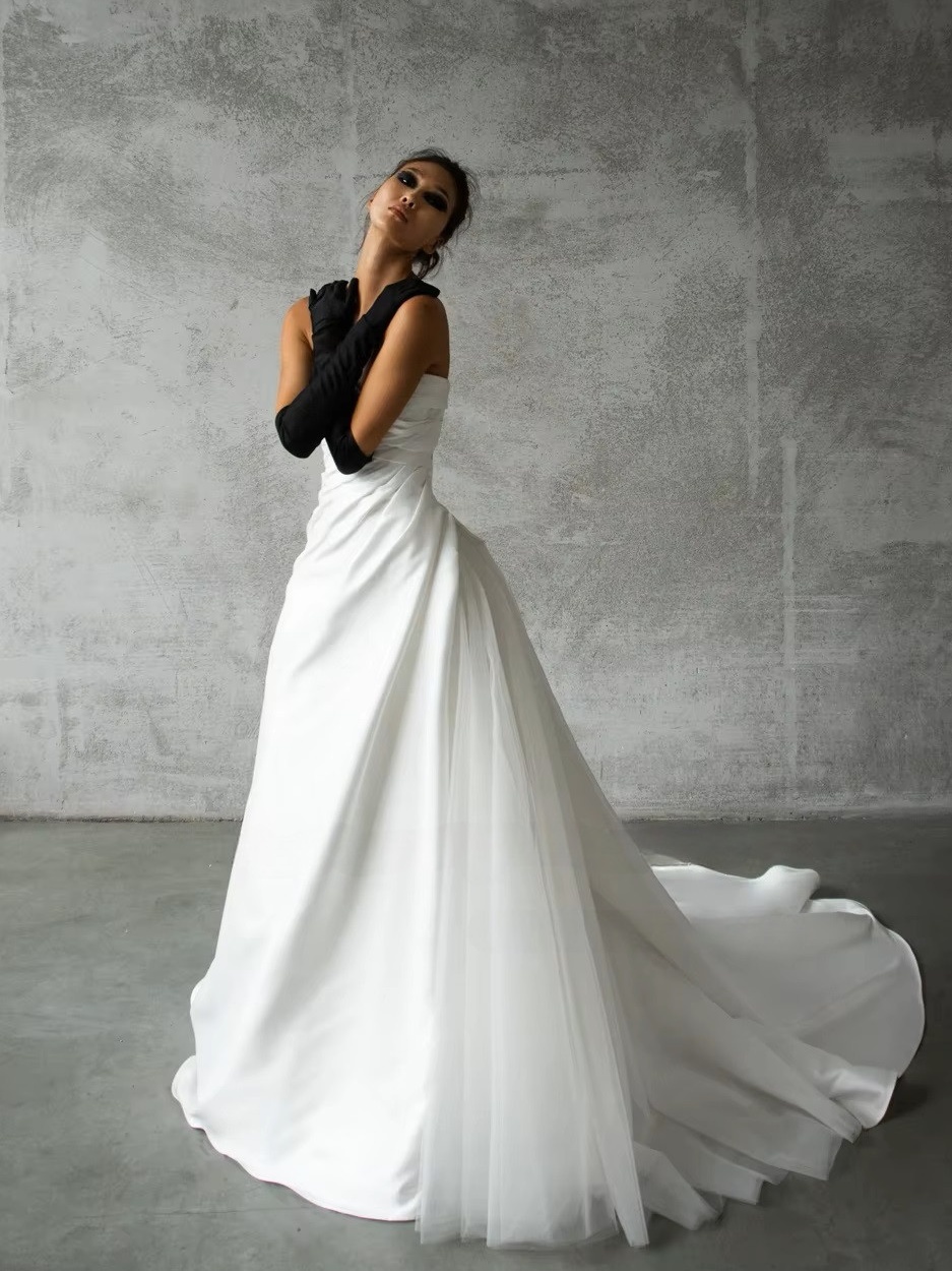 SoDigne A-line Satin Wedding Dress Sweetheart Sleeveless Ruched Bride Dresses 2025 Bridal Gowns Robe De Mairee Customized 2 SoDigne A-line Satin Wedding Dress Sweetheart Sleeveless Ruched Bride Dresses 2025 Bridal Gowns Robe De Mairee Customized - Bild 2