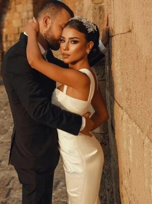 SoDigne Mermaid Satin Wedding Dress Sweetheart Sleeveless Bridal Gown Split Long Bride Dresses vestidos de novia Customized 7 S2cf1e7bfe6ab4e11b009e8d418d5a26cA Cropped