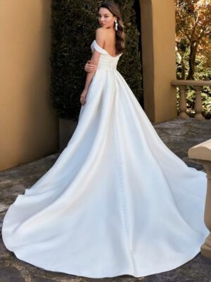 Alternative view of SoDigne Sexy Satin Off Shoulder Wedding Dresses With Side Split Sweetheart A-Line White/Ivory Bridal Gowns vestidos de novia