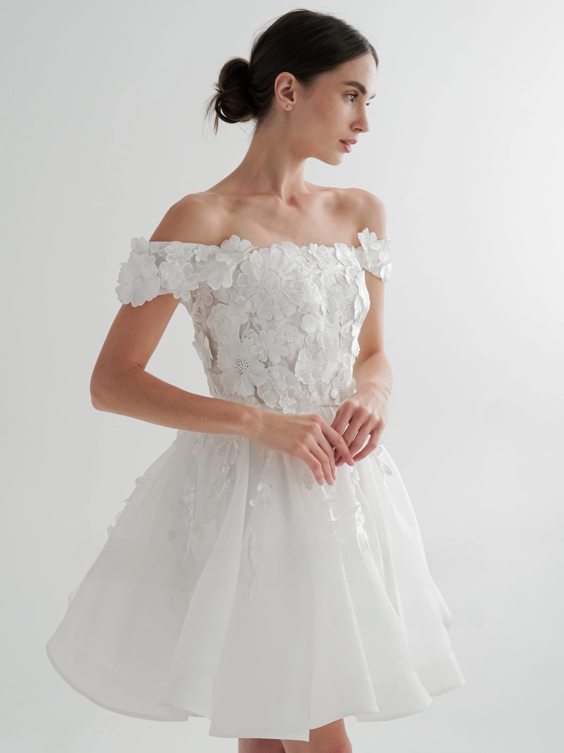 SoDigne A-line Short Wedding Dresses Square Collar Sleeveless Bridal Dress Tulle Princess Wedding Gown 2025 Robe De Mairee 3 SoDigne A-line Short Wedding Dresses Square Collar Sleeveless Bridal Dress Tulle Princess Wedding Gown 2025 Robe De Mairee - Bild 3