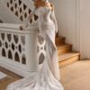 LORIE Vintage Lace Mermaid Wedding Dress Sexy Off Shoulder Long Sleeve Bridal PartryGown Backless Princess Bride Gown Customized 5 S62a47cf6872c418cb7c527a5ea5e7bb7H Cropped