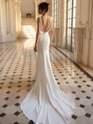 Alternative view of SoDigne Mermaid Satin Beach Wedding Dresses Sleeveless Backless Bridal Dress Long Wedding Gown Robe De Mairee Customized