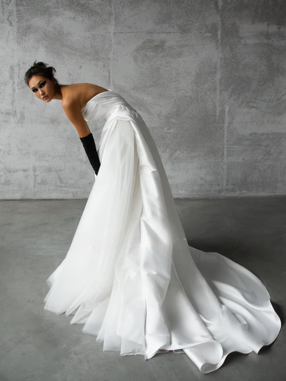 SoDigne A-line Satin Wedding Dress Sweetheart Sleeveless Ruched Bride Dresses 2025 Bridal Gowns Robe De Mairee Customized 3 SoDigne A-line Satin Wedding Dress Sweetheart Sleeveless Ruched Bride Dresses 2025 Bridal Gowns Robe De Mairee Customized - Bild 3