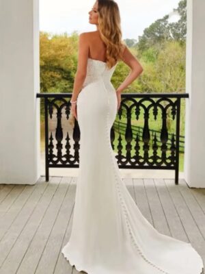 Alternative view of BIGDAY Sweetheart Mermaid Wedding Dresses Women Lace Open Back Off The Shoulder Bridal Gown Train Vestidos De Novia Customized