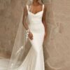 Elegant Mermaid Wedding Dresses For Women 2025 Open Back Spaghetti Straps Simple Bridal Gowns Train Vestidos De Noiva Customized 4 Sa0f34a9f57e44bb2bc79aa0081bc0400V Cropped