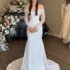 SoDigne Mermaid Satin/Lace Wedding Dresses Off Shoulder Long Sleeves Bridal Dress 2026 Bride Gown vestidos de novia Customized 7 Sa8656245da774e2d8ef3e42d424ac06b8 Cropped