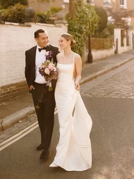 SoDigne Mermaid Satin Wedding Dress Square Collar Sleeveless Pearls Bride Dresses 2025 Bridal Gowns vestidos de novia Customized 2 SoDigne Mermaid Satin Wedding Dress Square Collar Sleeveless Pearls Bride Dresses 2025 Bridal Gowns vestidos de novia Customized - Bild 2