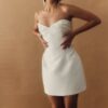 Boho Mini Sheath Satin Wedding Dress 2025 Sexy Strapless Open Back With Zipper Formal Pleat Sleeveless Short Growns Customized 6 Sb4e6830e941e43f4aa9f4cb8854ec3adU Cropped