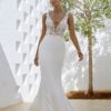 SoDigne Mermaid Wedding Dresses Satin Lace Appliques V-neck Sleeveless Bridal Dress 2024 Bride Gown Long vestidos de novia 8 Sbcd75d98b88b4382b1646e7b4b25e86aq Cropped