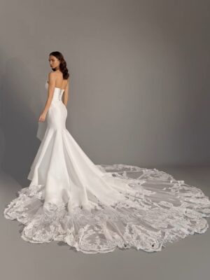 Alternative view of SoDigne Mermaid Satin Appliques Wedding Dresses Sweetheart Sleeveless Bridal Dress Long Wedding Gown Robe De Mairee ﻿Customized