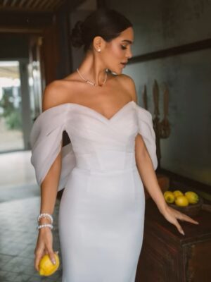 Elegant Sweetheart Mermaid Wedding Dress Women White Off The Shoulder Open Back Bridal Gown Train Vestidos De Novia Customized 9 Sf108dfc3e90b4b6eaa11836a52823f05f Cropped
